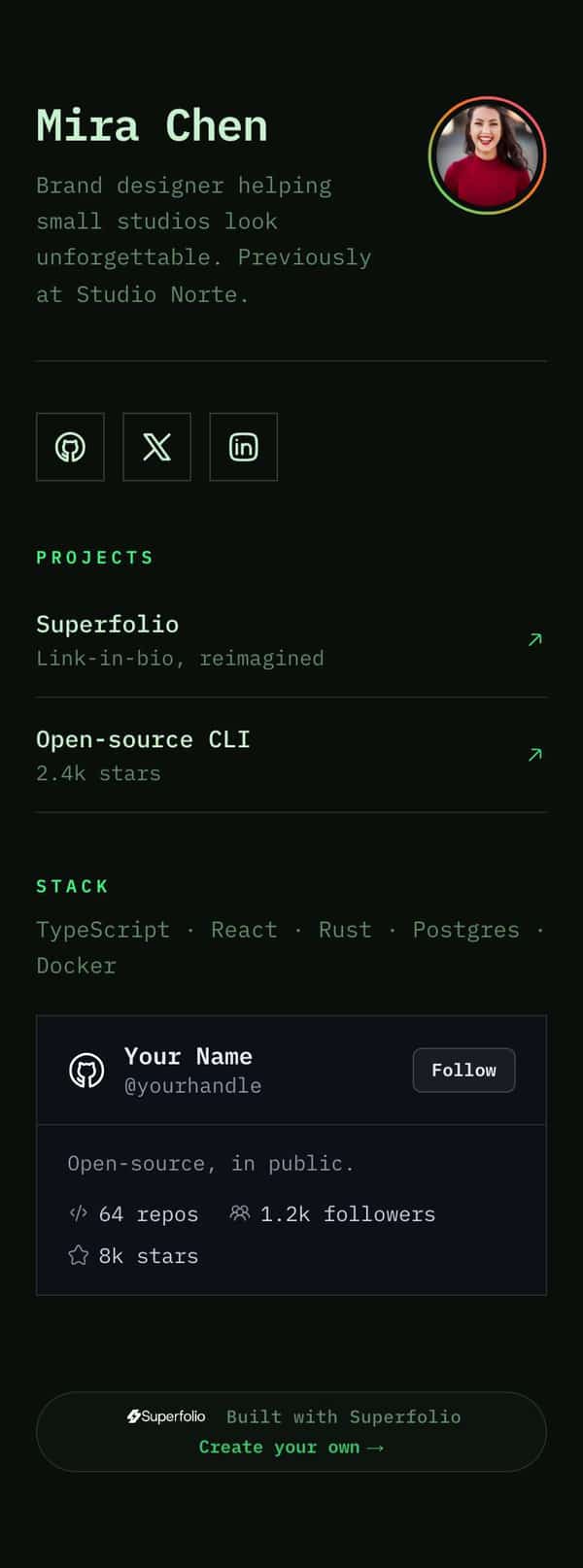 Terminal SUPERFOLIO template